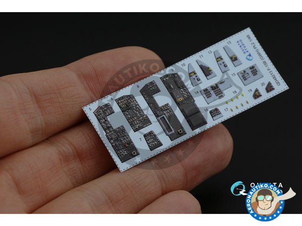 Image 5: F-15B Eagle interior 3D decals | Set de mejora y detallado en escala 1/48 fabricado por QUINTA STUDIO (ref. QD48213)