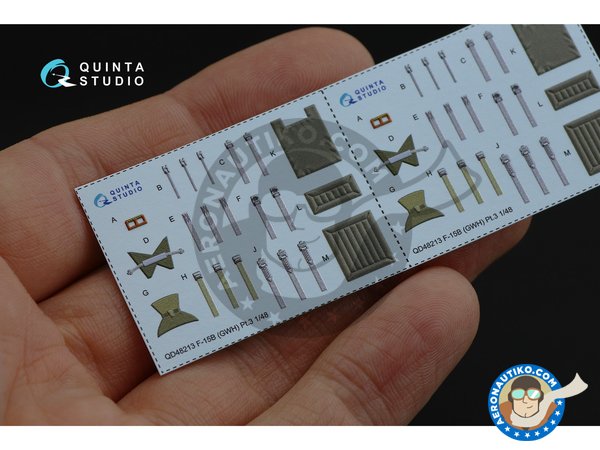 Image 6: F-15B Eagle interior 3D decals | Set de mejora y detallado en escala 1/48 fabricado por QUINTA STUDIO (ref. QD48213)