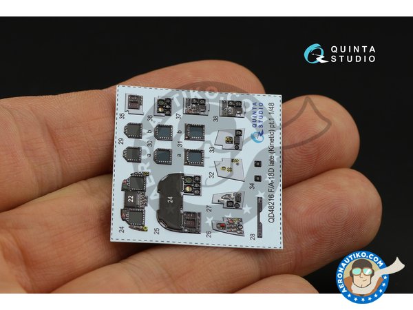 Image 3: F/A-18D "Hornet"  Late - Interior 3D decal | Detail in 1/48 scale manufactured by QUINTA STUDIO (ref. QD48216)