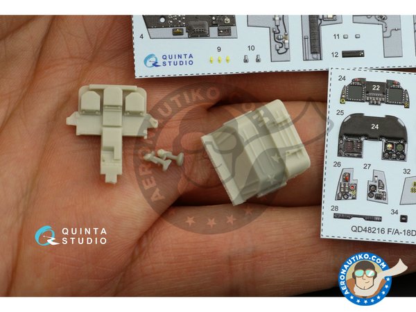 Image 6: F/A-18D "Hornet"  Late - Interior 3D decal | Detail in 1/48 scale manufactured by QUINTA STUDIO (ref. QD48216)
