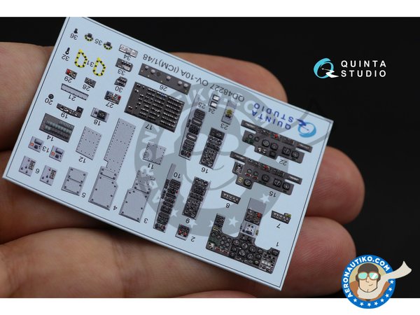 Image 3: OV-10A "Bronco"  Interior 3D Decal | Detail in 1/48 scale manufactured by QUINTA STUDIO (ref. QD48227)