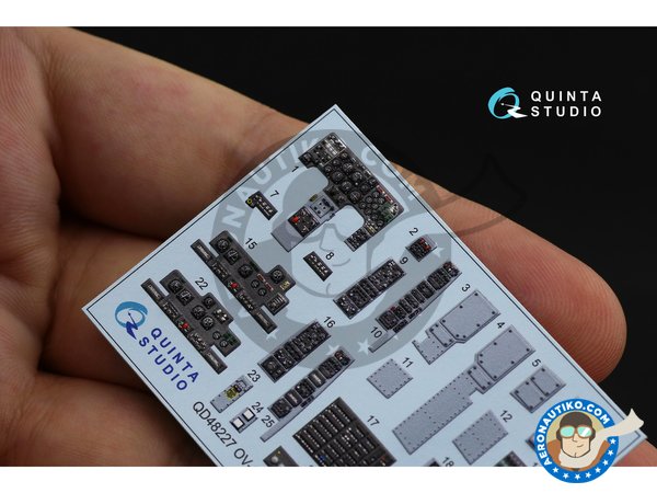 Image 4: OV-10A "Bronco"  Interior 3D Decal | Detail in 1/48 scale manufactured by QUINTA STUDIO (ref. QD48227)