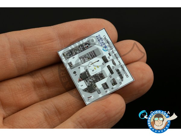 Image 2: Sea Harrier FA.2  - Interior 3D decal | Detail up set in 1/48 scale manufactured by QUINTA STUDIO (ref. QDS48344)