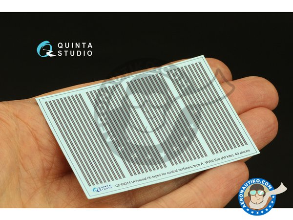 Image 1: Universal rib tapes, type A. WWII Era | Detail in 1/48 scale manufactured by QUINTA STUDIO (ref. QP48014)