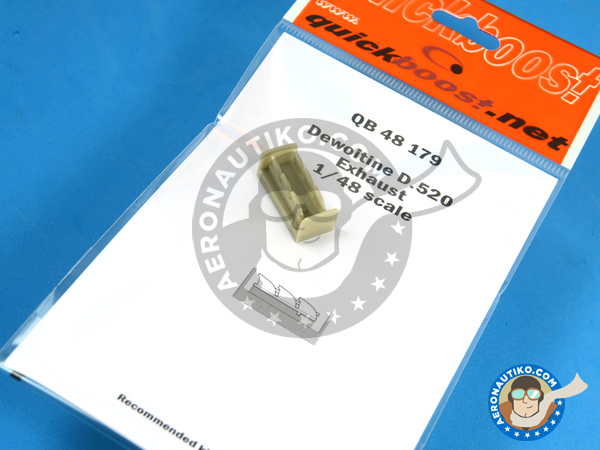 Image 3: Dewoitine D.520 | Exhaust in 1/48 scale manufactured by Quickboost (ref. QB48179)