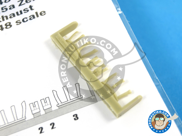 Image 1: Mitsubishi A6M Zero 5a | Exhaust in 1/48 scale manufactured by Quickboost (ref. QB48230)