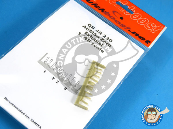 Image 2: Mitsubishi A6M Zero 5a | Exhaust in 1/48 scale manufactured by Quickboost (ref. QB48230)