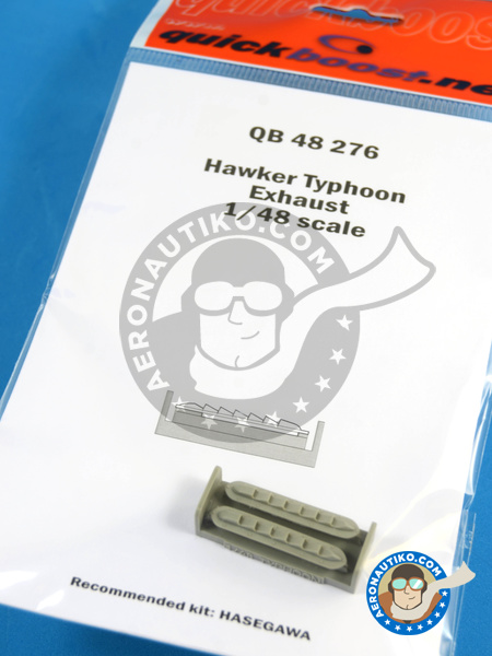 Hawker Typhoon Mk Ib | Exhaust in 1/48 scale manufactured by Quickboost (ref. QB48276) image