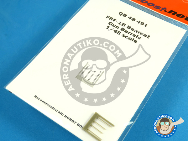 Image 2: Grumman F8F Bearcat F1-B | Gun barrels in 1/48 scale manufactured by Quickboost (ref. QB48491)