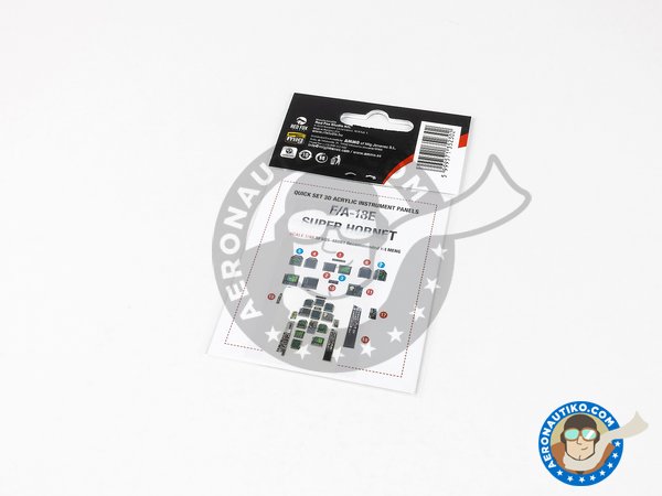 Image 1: F/A-18E "Super Hornet"  3D Acrylic instrument  Panels | Cockpit set in 1/48 scale manufactured by RED FOX DESING (ref. RFSQS-48081)