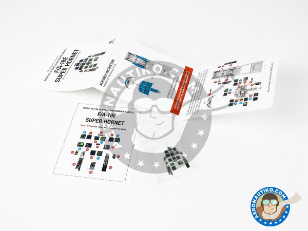 Image 2: F/A-18E "Super Hornet"  3D Acrylic instrument  Panels | Cockpit set in 1/48 scale manufactured by RED FOX DESING (ref. RFSQS-48081)