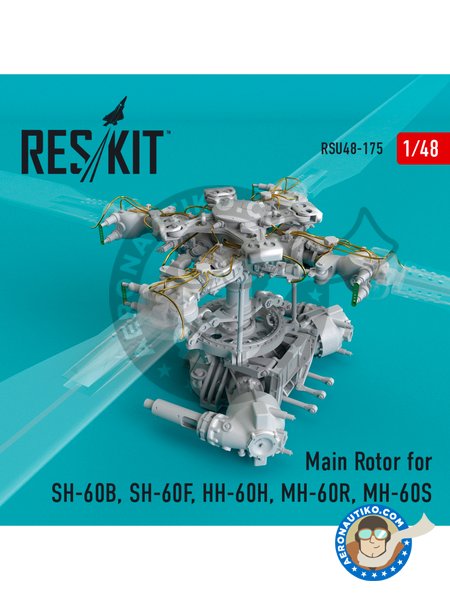Main rotor for SH-60B, SH-60F, HH-60H, MH-60R, MH-60S | Upgrade in 1/48 scale manufactured by RESKIT (ref. RSU48-0175) image