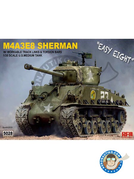 M4A3E8 Sherman "Easy Eight" | Tank kit in 1/35 scale manufactured by RYE FIELD MODELS (ref. RM-5028) image
