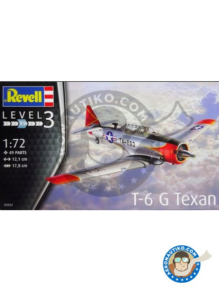 North American T-6G Texan | Airplane kit in 1/72 scale manufactured by Revell (ref. REV03924) image