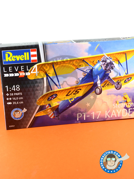 Stearman PT-17 Kaydet | Airplane kit in 1/48 scale manufactured by Revell (ref. REV03957) image
