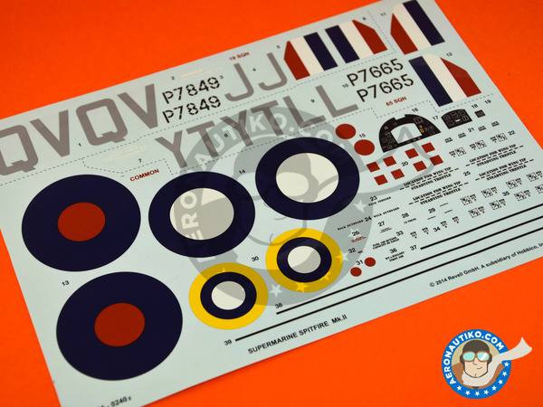 Image 4: Supermarine Spitfire Mk. IIa | Airplane kit in 1/32 scale manufactured by Revell (ref. REV03986)