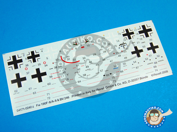 Image 2: Focke-Wulf Fw 190 Würger F-8 / A-8 + BV 246 Hagelkorn | Airplane kit in 1/72 scale manufactured by Revell (ref. REV04171)