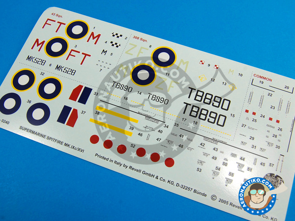 Image 9: Supermarine Spitfire IXc / XVI | Maqueta de avión en escala 1/48 fabricado por Revell (ref. REV04554)