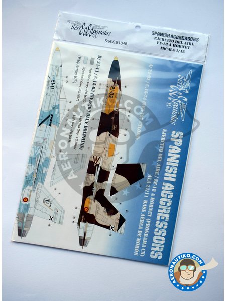 McDonnell Douglas EF-18 Hornet "Spanish Aggressors". | Marking / livery in 1/48 scale manufactured by Series Españolas (ref. SE1048) image