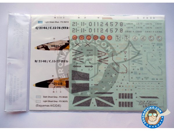 Image 2: McDonnell Douglas EF-18 Hornet "Spanish Aggressors". |  in 1/48 scale manufactured by Series Españolas (ref. SE1048)
