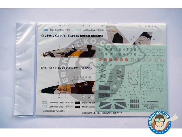 Image 2: McDonnell Douglas EF-18 Hornet "Spanish Aggressors". A |  in 1/72 scale manufactured by Series Españolas (ref. SE1072)