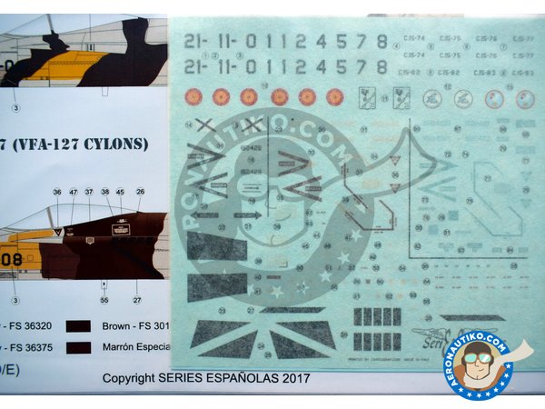 Image 3: McDonnell Douglas EF-18 Hornet "Spanish Aggressors". A |  in 1/72 scale manufactured by Series Españolas (ref. SE1072)