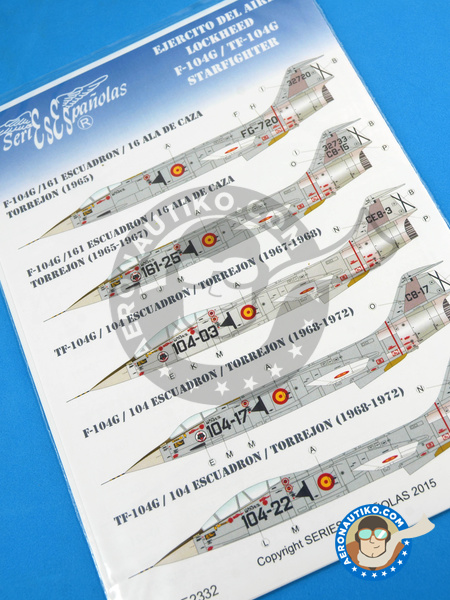 Lockheed F-104 Starfighter G | Marking / livery in 1/32 scale manufactured by Series Españolas (ref. SE2332) image