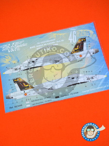 McDonnell Douglas F/A-18 Hornet A | Marking / livery in 1/48 scale manufactured by Series Españolas (ref. SE3448) image