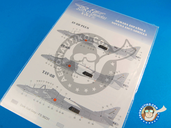 Image 1: McDonnell Douglas AV-8B Harrier AV-8B PLUS, AV-8B, TAV-8B |  in 1/48 scale manufactured by Series Españolas (ref. SE348)