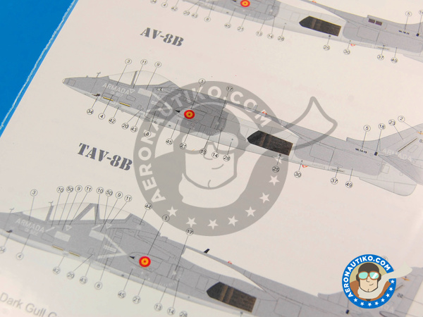 Image 3: McDonnell Douglas AV-8B Harrier AV-8B PLUS, AV-8B, TAV-8B |  in 1/48 scale manufactured by Series Españolas (ref. SE348)