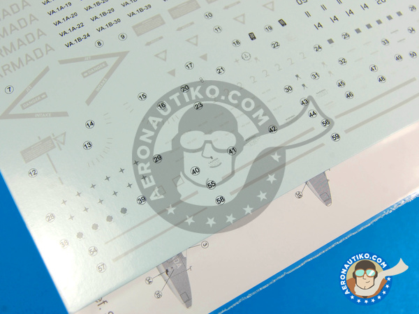 Image 5: McDonnell Douglas AV-8B Harrier AV-8B PLUS, AV-8B, TAV-8B |  in 1/48 scale manufactured by Series Españolas (ref. SE348)