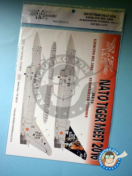 Eurofighter Typhoon NATO TIGER MEET 2016 14 Wing New 2018 | Marking / livery in 1/72 scale manufactured by Series Españolas (ref. SE3572) image