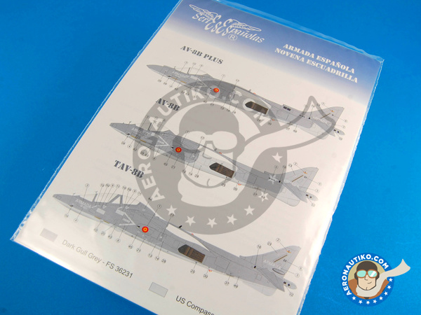 Image 1: McDonnell Douglas AV-8B Harrier AV-8B Plus / AV-8B / TAV-8B |  in 1/72 scale manufactured by Series Españolas (ref. SE372)