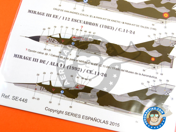 Image 11: Dassault Mirage III EE/DE |  in 1/48 scale manufactured by Series Españolas (ref. SE448)