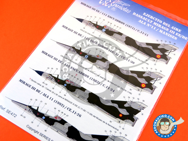 Image 4: Dassault Mirage III EE/DE |  in 1/72 scale manufactured by Series Españolas (ref. SE472)