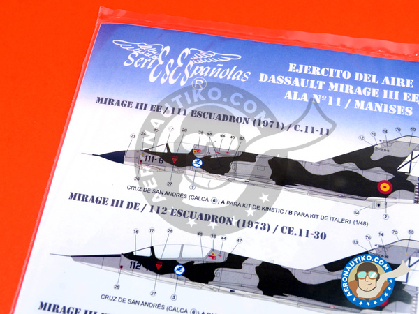 Image 10: Dassault Mirage III EE/DE |  in 1/72 scale manufactured by Series Españolas (ref. SE472)