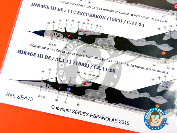 Image 11: Dassault Mirage III EE/DE |  in 1/72 scale manufactured by Series Españolas (ref. SE472)