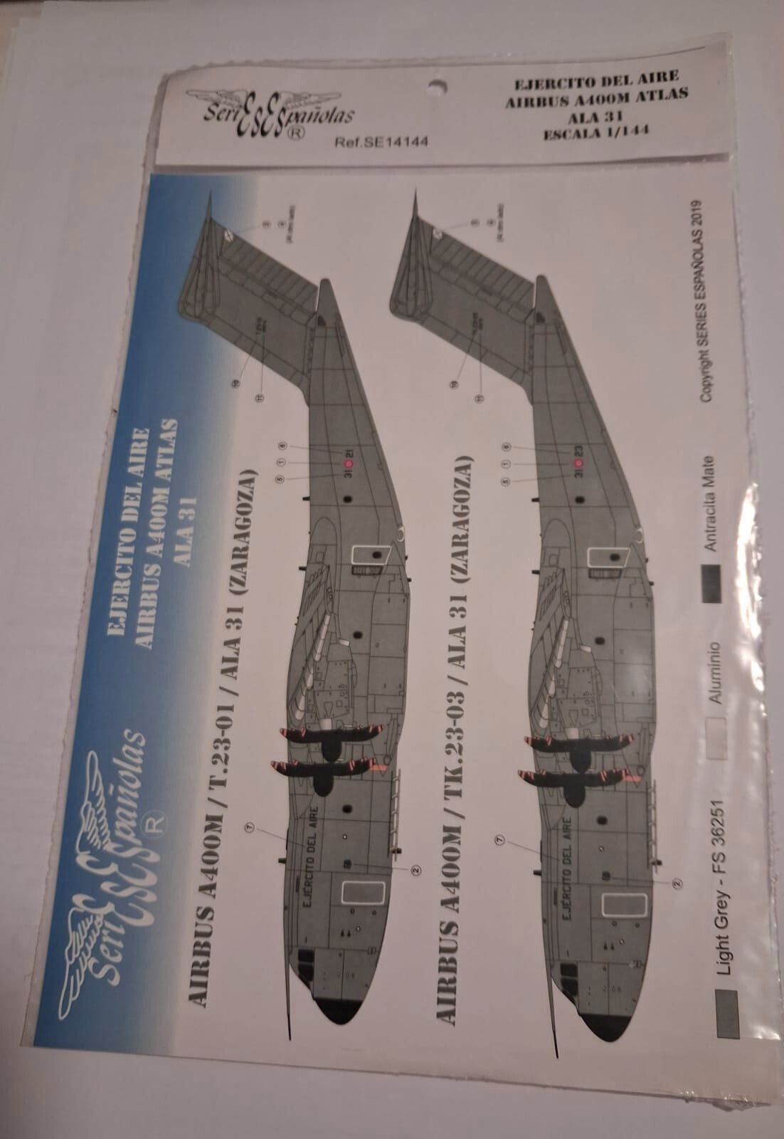 Airbus A400M ATLAS Ala 131 Spanish Air Force |  in 1/144 scale manufactured by Series Españolas (ref. SE14144) image