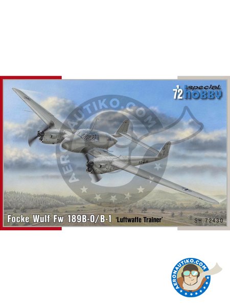 Focke Wulf FW 189B-0/B-1 'Luftwaffe Trainer' | Airplane kit in 1/72 scale manufactured by Special Hobby (ref. SH72430) image