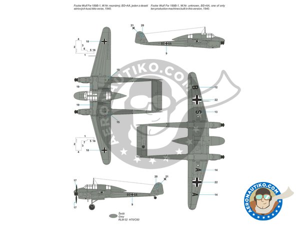Image 8: Focke Wulf FW 189B-0/B-1 'Luftwaffe Trainer' | Airplane kit in 1/72 scale manufactured by Special Hobby (ref. SH72430)