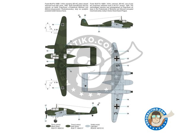 Image 9: Focke Wulf FW 189B-0/B-1 'Luftwaffe Trainer' | Airplane kit in 1/72 scale manufactured by Special Hobby (ref. SH72430)