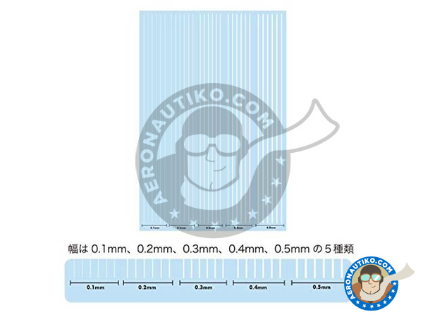 Image 1: Extremely thin line decal white | Decals manufactured by Studio27 (ref. ST27-FP0032)