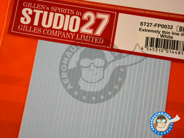 Image 2: Extremely thin line decal white | Decals manufactured by Studio27 (ref. ST27-FP0032)