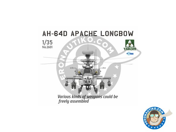 Image 5: AH-64D Apache Longbow | Helicopter kit in 1/35 scale manufactured by Takom (ref. 2601)