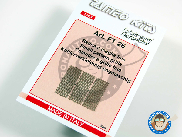 Image 1: Small pattern grille 10 x 25 mm | Mesh manufactured by Tameo Kits (ref. FT26)