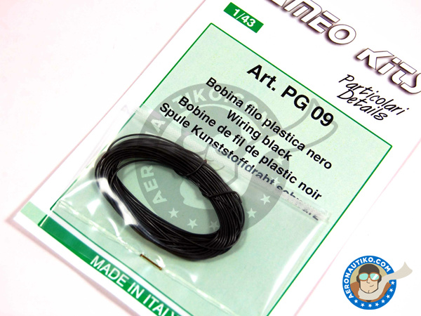 Image 1: Black piping cord - 3 meters | Wire manufactured by Tameo Kits (ref. PG09)