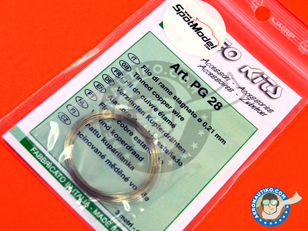 Image 3: Tinned cooper wire 0,21 mm diameter | Wire manufactured by Tameo Kits (ref. PG28)