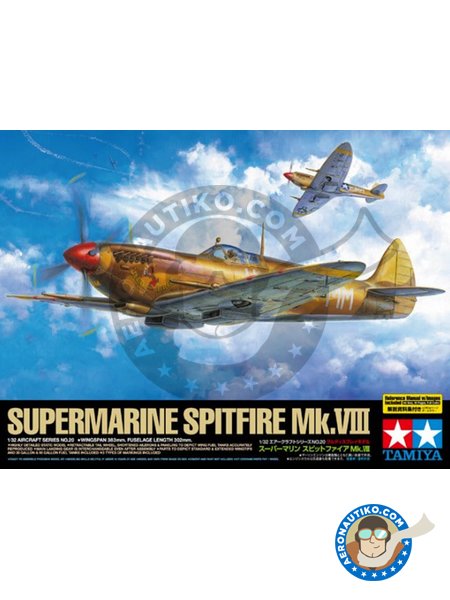 Supermarine Spitfire Mk.VIII | Airplane kit in 1/32 scale manufactured by Tamiya (ref. 60320) image