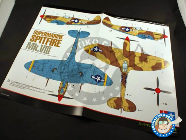 Image 12: Supermarine Spitfire Mk.VIII | Airplane kit in 1/32 scale manufactured by Tamiya (ref. 60320)