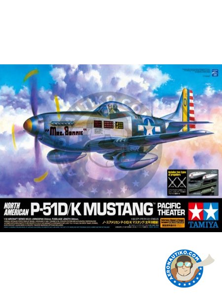 NORTH AMERICAN P-51D/K Mustang | Airplane kit in 1/32 scale manufactured by Tamiya (ref. 60323) image